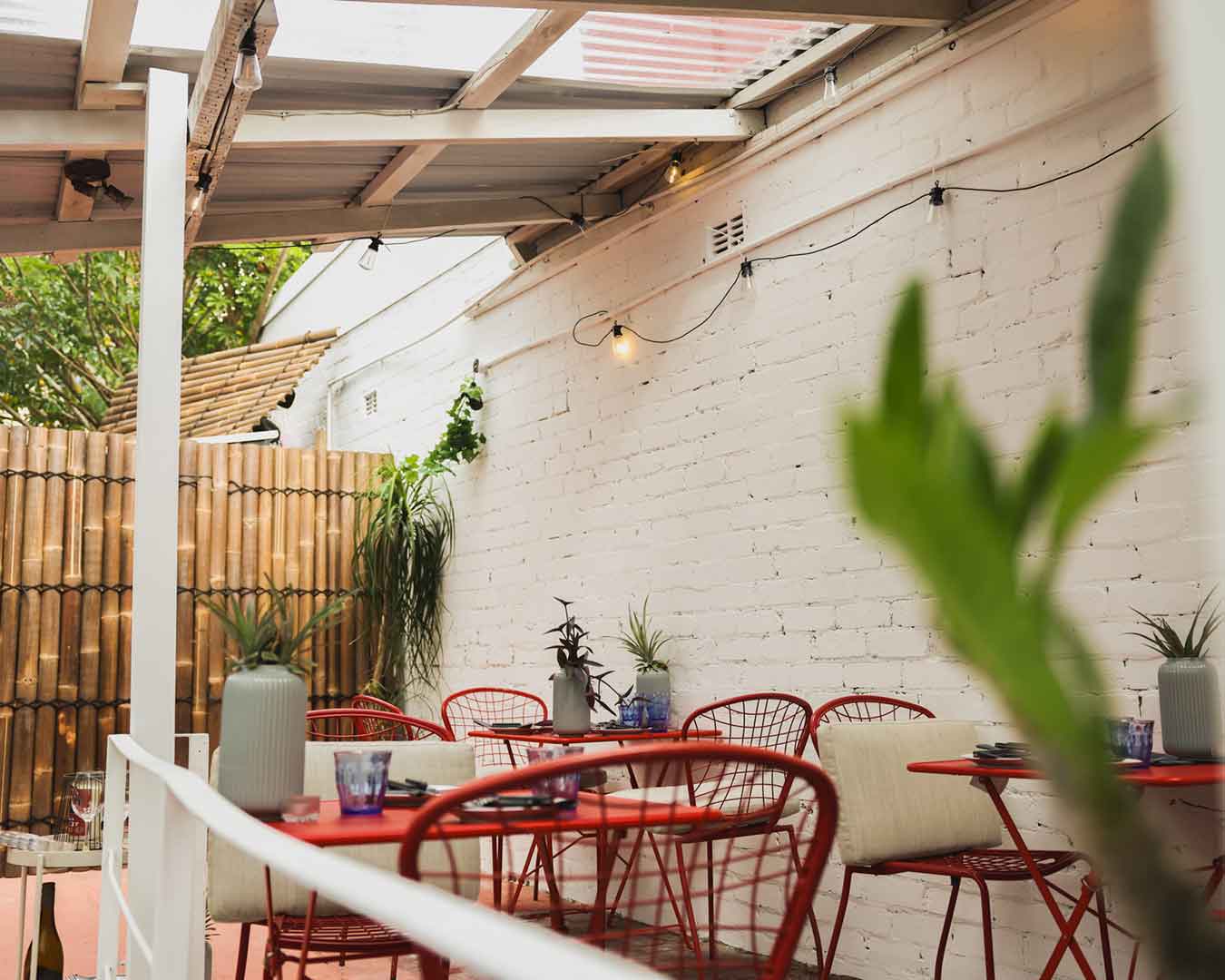 Bones and Smoke Outdoor Seating Area at Venue